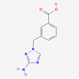 molecular formula C10H10N4O2 B2504471 3-[(3-氨基-1H-1,2,4-三唑-1-基)甲基]苯甲酸 CAS No. 869945-42-6