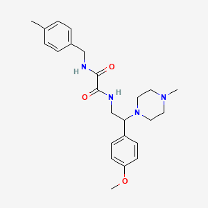 molecular formula C24H32N4O3 B2504474 N1-(2-(4-methoxyphenyl)-2-(4-methylpiperazin-1-yl)ethyl)-N2-(4-methylbenzyl)oxalamide CAS No. 903254-42-2