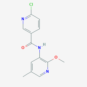 molecular formula C13H12ClN3O2 B2504478 6-chloro-N-(2-methoxy-5-methylpyridin-3-yl)pyridine-3-carboxamide CAS No. 1384561-08-3