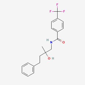 molecular formula C19H20F3NO2 B2504484 N-(2-羟基-2-甲基-4-苯基丁基)-4-(三氟甲基)苯甲酰胺 CAS No. 1286718-34-0