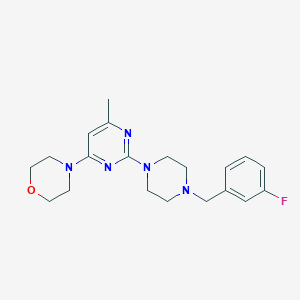 molecular formula C20H26FN5O B2504487 4-(2-{4-[(3-Fluorophenyl)methyl]piperazin-1-yl}-6-methylpyrimidin-4-yl)morpholine CAS No. 2415512-01-3