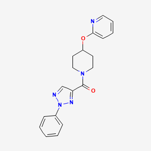 molecular formula C19H19N5O2 B2504489 (2-phenyl-2H-1,2,3-triazol-4-yl)(4-(pyridin-2-yloxy)piperidin-1-yl)methanone CAS No. 1448044-11-8