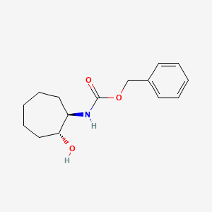 molecular formula C15H21NO3 B2504493 benzyl N-[(1R,2R)-2-hydroxycycloheptyl]carbamate CAS No. 1448438-55-8