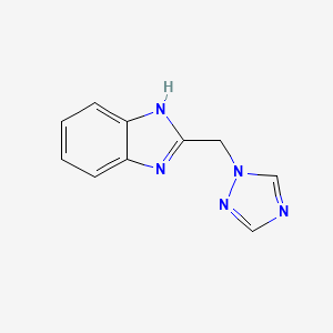 molecular formula C10H9N5 B2504496 2-((1H-1,2,4-triazol-1-yl)methyl)-1H-benzo[d]imidazole CAS No. 338418-54-5
