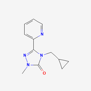 molecular formula C12H14N4O B2504512 4-(环丙基甲基)-1-甲基-3-(吡啶-2-基)-4,5-二氢-1H-1,2,4-三唑-5-酮 CAS No. 2197892-54-7