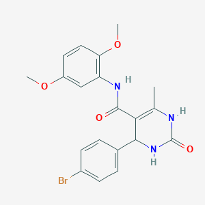 molecular formula C20H20BrN3O4 B2504514 4-(4-bromophenyl)-N-(2,5-dimethoxyphenyl)-6-methyl-2-oxo-1,2,3,4-tetrahydropyrimidine-5-carboxamide CAS No. 421576-84-3