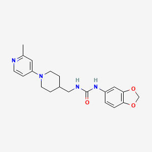 molecular formula C20H24N4O3 B2504519 1-(Benzo[d][1,3]dioxol-5-yl)-3-((1-(2-methylpyridin-4-yl)piperidin-4-yl)methyl)urea CAS No. 2034382-43-7