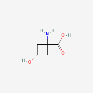 molecular formula C5H9NO3 B2504542 1-Amino-3-hydroxycyclobutane-1-carboxylic acid CAS No. 1246809-40-4