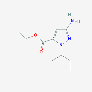 molecular formula C10H17N3O2 B2504549 ethyl 3-amino-1-(butan-2-yl)-1H-pyrazole-5-carboxylate CAS No. 1006452-05-6