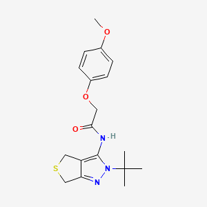 molecular formula C18H23N3O3S B2504557 N-(2-tert-butyl-4,6-dihydrothieno[3,4-c]pyrazol-3-yl)-2-(4-methoxyphenoxy)acetamide CAS No. 893928-04-6