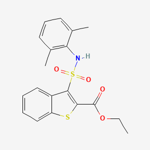 molecular formula C19H19NO4S2 B2504560 Ethyl 3-[(2,6-dimethylphenyl)sulfamoyl]-1-benzothiophene-2-carboxylate CAS No. 932304-16-0