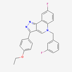 molecular formula C25H19F2N3O B2504567 3-(4-ethoxyphenyl)-8-fluoro-5-(3-fluorobenzyl)-5H-pyrazolo[4,3-c]quinoline CAS No. 866344-69-6