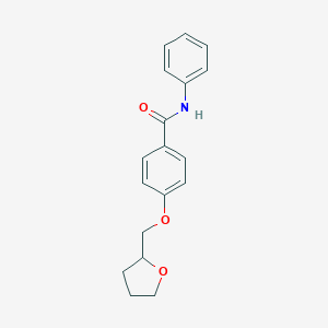 molecular formula C18H19NO3 B250457 N-phenyl-4-(tetrahydro-2-furanylmethoxy)benzamide 
