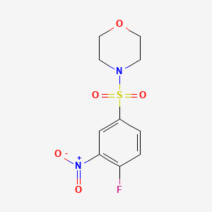 molecular formula C10H11FN2O5S B2504571 4-[(4-Fluoro-3-nitrobenzene)sulfonyl]morpholine CAS No. 1338346-30-7