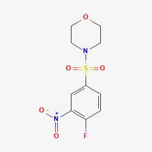 molecular formula C10H11FN2O5S B2504571 4-[(4-氟-3-硝基苯基)磺酰基]吗啉 CAS No. 1338346-30-7