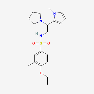 4-ethoxy-3-methyl-N-(2-(1-methyl-1H-pyrrol-2-yl)-2-(pyrrolidin-1-yl)ethyl)benzenesulfonamide