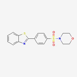 molecular formula C17H16N2O3S2 B2504579 4-((4-(Benzo[d]thiazol-2-yl)phenyl)sulfonyl)morpholine CAS No. 301234-38-8