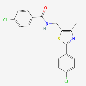 4-chloro-N-{[2-(4-chlorophenyl)-4-methyl-1,3-thiazol-5-yl]methyl}benzamide