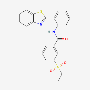 molecular formula C22H18N2O3S2 B2504586 N-(2-(benzo[d]thiazol-2-yl)phenyl)-3-(ethylsulfonyl)benzamide CAS No. 898459-42-2