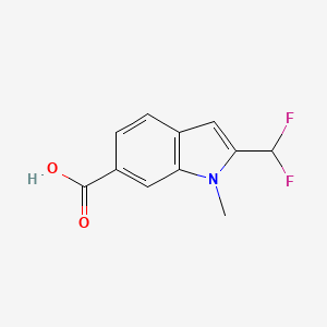 2-(Difluoromethyl)-1-methylindole-6-carboxylic acid