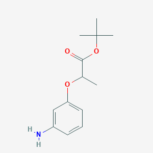 molecular formula C13H19NO3 B2504593 Tert-butyl 2-(3-aminophenoxy)propanoate CAS No. 2287286-09-1