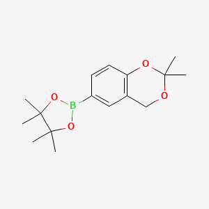 molecular formula C16H23BO4 B2504595 2-(2,2-Dimethyl-4H-1,3-benzodioxin-6-yl)-4,4,5,5-tetramethyl-1,3,2-dioxaborolane CAS No. 1191052-16-0