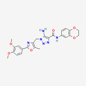 B2504602 5-amino-N-(2,3-dihydro-1,4-benzodioxin-6-yl)-1-{[2-(3,4-dimethoxyphenyl)-5-methyl-1,3-oxazol-4-yl]methyl}-1H-1,2,3-triazole-4-carboxamide CAS No. 1251615-94-7