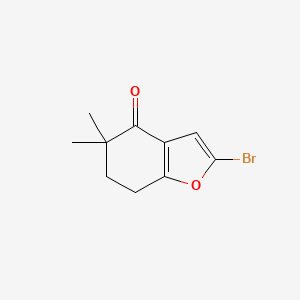 molecular formula C10H11BrO2 B2504609 2-Bromo-5,5-dimethyl-4,5,6,7-tetrahydro-1-benzofuran-4-one CAS No. 2092225-00-6
