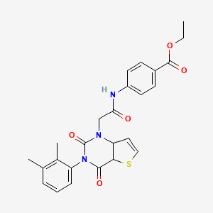 molecular formula C25H23N3O5S B2504623 4-{2-[3-(2,3-二甲基苯基)-2,4-二氧代-1H,2H,3H,4H-噻吩并[3,2-d]嘧啶-1-基]乙酰氨基}苯甲酸乙酯 CAS No. 1291868-00-2