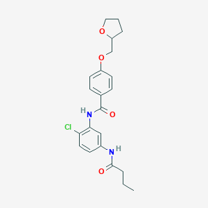 N-[5-(butyrylamino)-2-chlorophenyl]-4-(tetrahydro-2-furanylmethoxy)benzamide