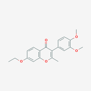 molecular formula C20H20O5 B2504638 3-(3,4-Dimethoxyphenyl)-7-ethoxy-2-methylchromen-4-one CAS No. 610762-09-9