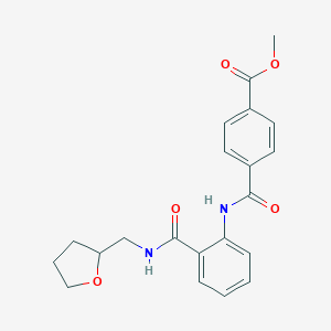 molecular formula C21H22N2O5 B250464 Methyl 4-({2-[(tetrahydrofuran-2-ylmethyl)carbamoyl]phenyl}carbamoyl)benzoate 