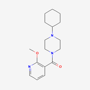 molecular formula C17H25N3O2 B2504644 (4-Cyclohexylpiperazin-1-yl)(2-methoxypyridin-3-yl)methanone CAS No. 1235135-48-4