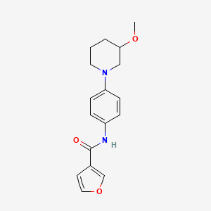 N-(4-(3-methoxypiperidin-1-yl)phenyl)furan-3-carboxamide