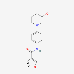 molecular formula C17H20N2O3 B2504645 N-(4-(3-甲氧基哌啶-1-基)苯基)呋喃-3-甲酰胺 CAS No. 1796970-95-0