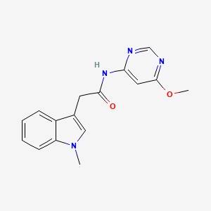 molecular formula C16H16N4O2 B2504649 N-(6-methoxypyrimidin-4-yl)-2-(1-methyl-1H-indol-3-yl)acetamide CAS No. 1421528-58-6