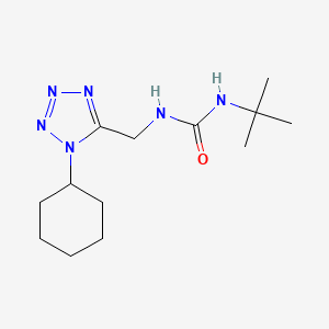 molecular formula C13H24N6O B2504650 1-(tert-butyl)-3-((1-cyclohexyl-1H-tetrazol-5-yl)methyl)urea CAS No. 920420-32-2