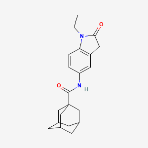 molecular formula C21H26N2O2 B2504652 (3r,5r,7r)-N-(1-ethyl-2-oxoindolin-5-yl)adamantane-1-carboxamide CAS No. 921837-10-7