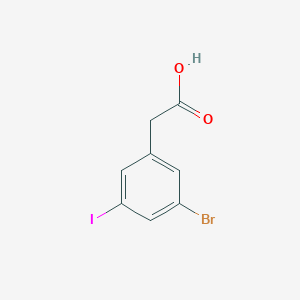 molecular formula C8H6BrIO2 B2504657 2-(3-溴-5-碘苯基)乙酸 CAS No. 1261601-75-5