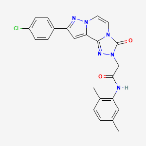 molecular formula C23H19ClN6O2 B2504658 2-(9-(4-chlorophenyl)-3-oxopyrazolo[1,5-a][1,2,4]triazolo[3,4-c]pyrazin-2(3H)-yl)-N-(2,5-dimethylphenyl)acetamide CAS No. 1207004-40-7