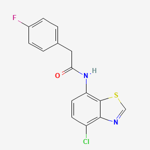 N-(4-chloro-1,3-benzothiazol-7-yl)-2-(4-fluorophenyl)acetamide
