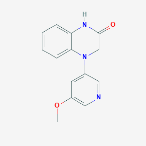 molecular formula C14H13N3O2 B2504660 4-(5-甲氧基吡啶-3-基)-1,3-二氢喹喔啉-2-酮 CAS No. 2470438-04-9