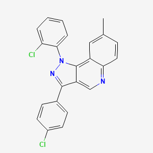 molecular formula C23H15Cl2N3 B2504663 1-(2-chlorophenyl)-3-(4-chlorophenyl)-8-methyl-1H-pyrazolo[4,3-c]quinoline CAS No. 901006-18-6