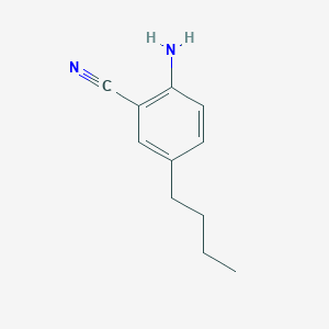 molecular formula C11H14N2 B2504665 2-氨基-5-丁基苯甲腈 CAS No. 1026684-22-9