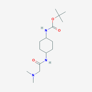 molecular formula C15H29N3O3 B2504668 叔丁基(1R*,4R*)-4-[2-(二甲氨基)乙酰胺基]-环己基氨基甲酸酯 CAS No. 652138-87-9