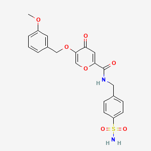 5-((3-methoxybenzyl)oxy)-4-oxo-N-(4-sulfamoylbenzyl)-4H-pyran-2-carboxamide