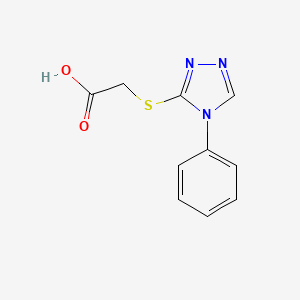 molecular formula C10H9N3O2S B2504691 [(4-苯基-4h-1,2,4-三唑-3-基)硫代]乙酸 CAS No. 3682-28-8