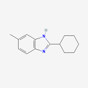 molecular formula C14H18N2 B2504692 2-Cyclohexyl-5-methyl-1H-benzimidazole CAS No. 193146-82-6