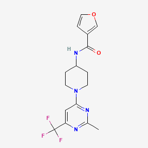 N-{1-[2-methyl-6-(trifluoromethyl)pyrimidin-4-yl]piperidin-4-yl}-3-furamide