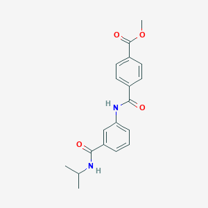 molecular formula C19H20N2O4 B250470 Methyl 4-({3-[(isopropylamino)carbonyl]anilino}carbonyl)benzoate 